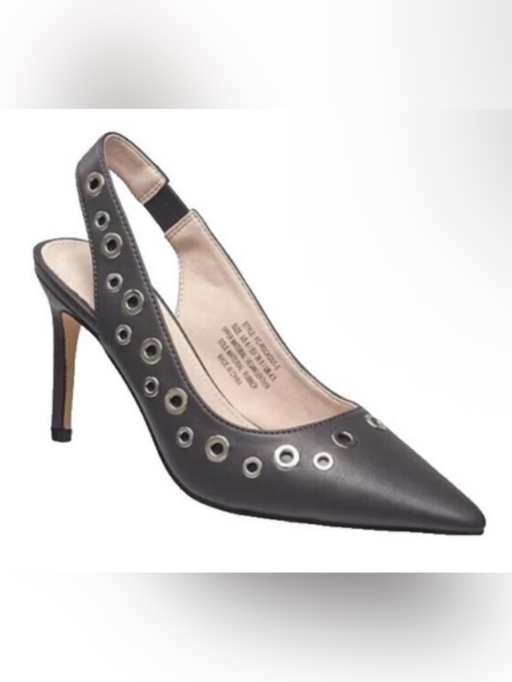 French Connection Rockout Slingback Heels Pumps Grommet Shoes 8 New